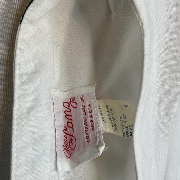 Vintage Lanz Dress Size‎ 6 Cotton USA Abstract Paint Splatter Print  Button Back - Picture 3 of 9